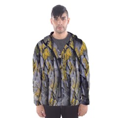 Rock Wall Crevices Geology Pattern Shapes Texture Men s Hooded Windbreaker by artworkshop