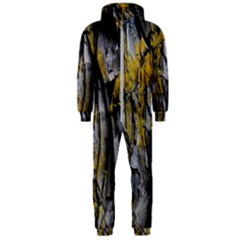 Rock Wall Crevices Geology Pattern Shapes Texture Hooded Jumpsuit (men) by artworkshop