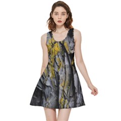 Rock Wall Crevices Geology Pattern Shapes Texture Inside Out Reversible Sleeveless Dress by artworkshop