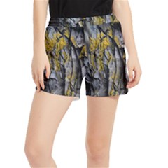 Rock Wall Crevices Geology Pattern Shapes Texture Women s Runner Shorts