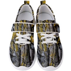 Rock Wall Crevices Geology Pattern Shapes Texture Men s Velcro Strap Shoes by artworkshop