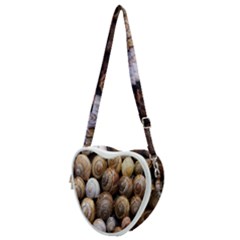 Snail Shells Pattern Arianta Arbustorum Heart Shoulder Bag