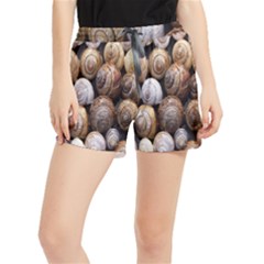 Snail Shells Pattern Arianta Arbustorum Women s Runner Shorts