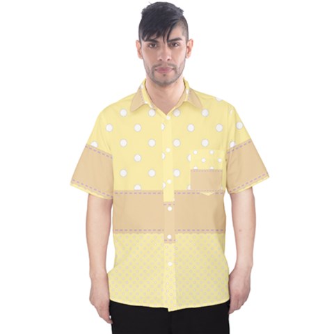 Orange-polkadots Men s Hawaii Shirt by nate14shop