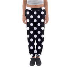 Polka-02 White-black Women s Jogger Sweatpants by nate14shop