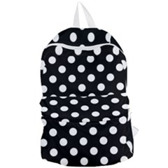 Polka-02 White-black Foldable Lightweight Backpack by nate14shop