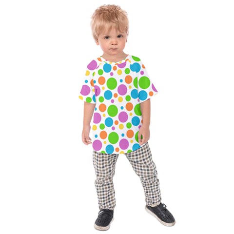 Polka-dot-callor Kids  Raglan Tee by nate14shop