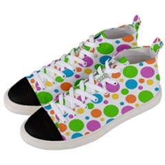 Polka-dot-callor Men s Mid-top Canvas Sneakers by nate14shop