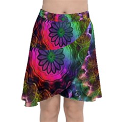 Pride Mandala Chiffon Wrap Front Skirt by MRNStudios