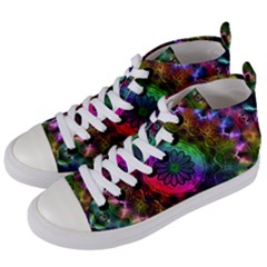 Pride Mandala Women s Mid-top Canvas Sneakers by MRNStudios