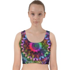 Pride Mandala Velvet Racer Back Crop Top by MRNStudios