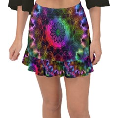 Pride Mandala Fishtail Mini Chiffon Skirt by MRNStudios
