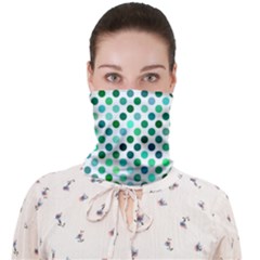 Polka-dot-green Face Covering Bandana (adult) by nate14shop