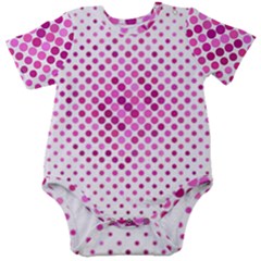 Polkadot-pattern Baby Short Sleeve Onesie Bodysuit by nate14shop