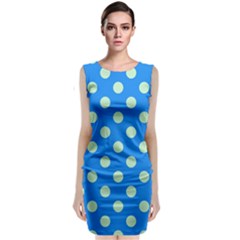 Polka-dots-blue Classic Sleeveless Midi Dress by nate14shop