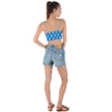 Polka-dots-blue Woven Tie Front Bralet View2