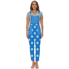 Polka-dots-blue Women s Pinafore Overalls Jumpsuit by nate14shop