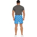 Polka-dots-blue Men s Runner Shorts View4