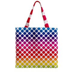 Polka-dots-callor Zipper Grocery Tote Bag