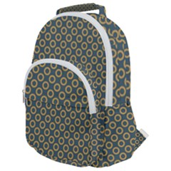 Polka-dots-gray Rounded Multi Pocket Backpack by nate14shop