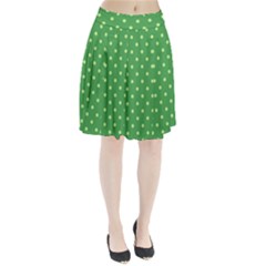 Polka-dots-green Pleated Skirt by nate14shop