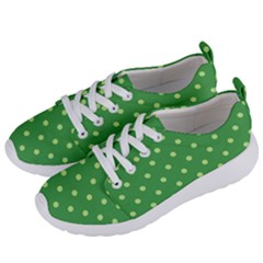 Polka-dots-green Women s Lightweight Sports Shoes by nate14shop