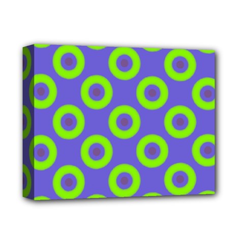 Polka-dots-green-blue Deluxe Canvas 14  X 11  (stretched)