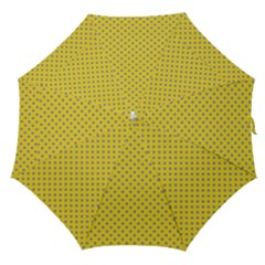 Polka-dots-light Yellow Straight Umbrellas by nate14shop