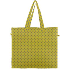 Polka-dots-light Yellow Canvas Travel Bag
