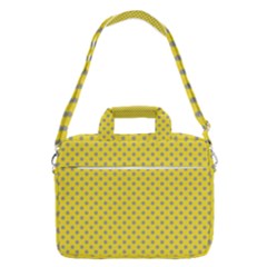 Polka-dots-light Yellow Macbook Pro 16  Shoulder Laptop Bag by nate14shop