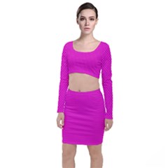 Polkadots-pink Top And Skirt Sets by nate14shop