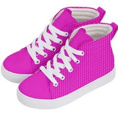 Polkadots-pink Kids  Hi-top Skate Sneakers by nate14shop