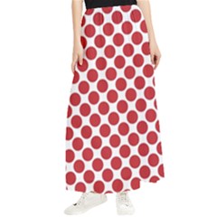 Polka-dots-polkared Maxi Chiffon Skirt by nate14shop