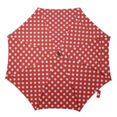 Polka-dots-red Hook Handle Umbrellas (large) by nate14shop