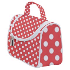 Polka-dots-red Satchel Handbag by nate14shop