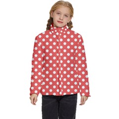 Polka-dots-red Kids  Puffer Bubble Jacket Coat by nate14shop