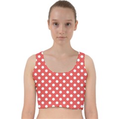 Polka-dots-red Velvet Racer Back Crop Top by nate14shop