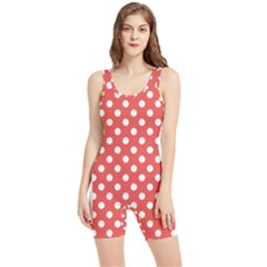 Polka-dots-red Women s Wrestling Singlet by nate14shop