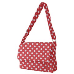 Polka-dots-red Full Print Messenger Bag (m) by nate14shop