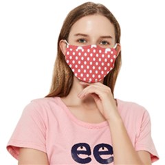 Polka-dots-red Fitted Cloth Face Mask (adult)