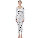 Polkadots-white Long Sleeve Catsuit View1