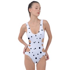Polkadots-white Side Cut Out Swimsuit by nate14shop