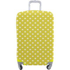 Polka-dots-yellow Luggage Cover (large)