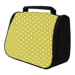 Polka-dots-yellow Full Print Travel Pouch (small) by nate14shop