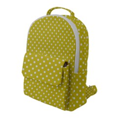 Polka-dots-yellow Flap Pocket Backpack (large) by nate14shop