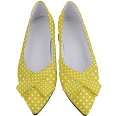 Polka-dots-yellow Women s Bow Heels by nate14shop