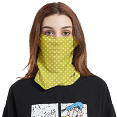 Polka-dots-yellow Face Covering Bandana (two Sides) by nate14shop