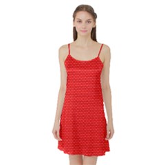 Red-polka Satin Night Slip by nate14shop