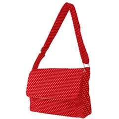 Red-polka Full Print Messenger Bag (s) by nate14shop