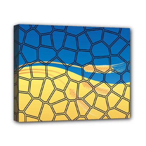 Combo Blue Yellow Canvas 10  X 8  (stretched)